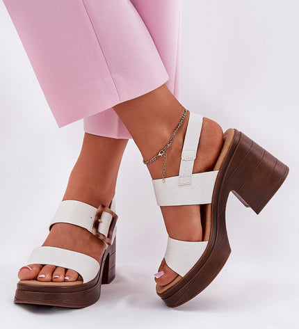  Sandalai su kulnu model 213008 Step in style 